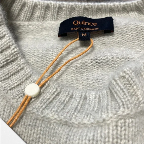 Quince Light Gray Cashmere Crewneck Sweater - M - Picture 4 of 6